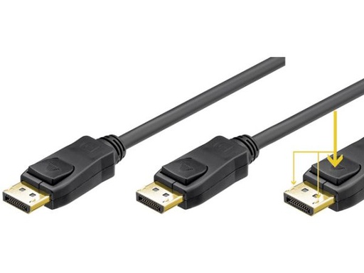 [H46574] DisplayPort 1.2 kabel (4K), Sort (5m)