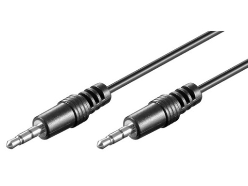 [H46326] Audiokabel - 2 x 3,5mm st. JACK, ren kobber, skærmet (2,5m)