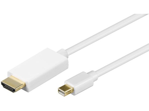 [H33181] Mini DisplayPort til HDMI adapterkabel 1.2, Hvid (1m)