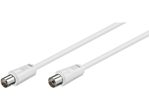[H44217] Antennekabel - COAX han/hun, 3C-2V CSS, Hvid (10m)