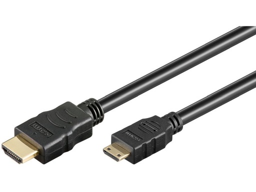 [H44957] HDMI minikabel - HDMI han til mini-HDMI han m.E, Sort (2m)