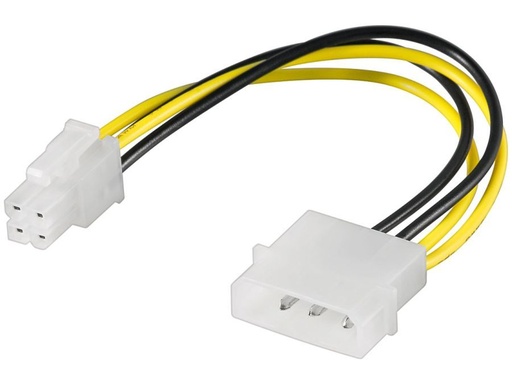 [H45079] Intern PC strømkabel - 5,25 han til P4 han (16cm)