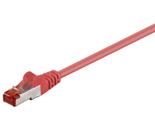 [H37167] S/FTP netværkskabel - CAT6 PIMF CU LSZH, Rød (0,5m)