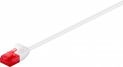 [H34689] CAT6 Patchkabel, Slim, U/UTP, CU, 2xRJ45, Hvid (0,25m)
