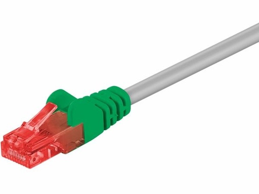 [H37332] UTP netværkskabel - CAT6, 2xRJ45, Krydset Grøn/Grå (5m)