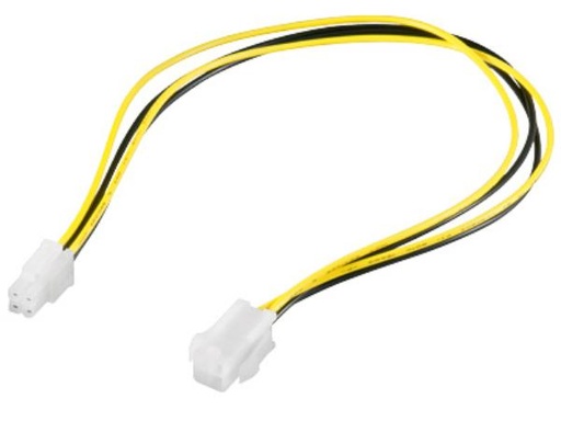 [H30157] Intern PC strømforlængerkabel - P4 hun til P4 han (37cm)