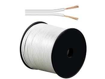[H29910] Højttalerledning - 2x2,5mm² CCA, hvid (100m)