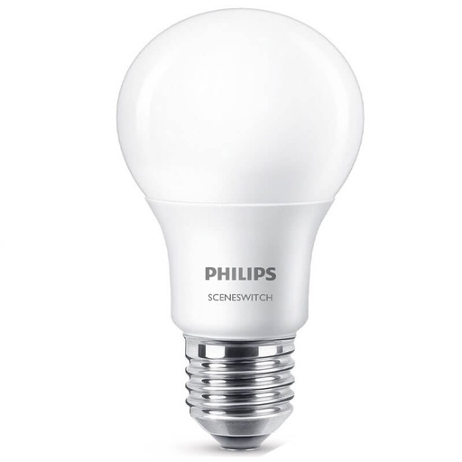 [2057805683] Philips 3-i-1 LEDpære 8w E27 dæmpes fra 8w-5w-2w