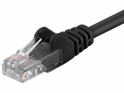 [H32273] UTP netværkskabel - CAT5E, 2 x RJ45, Sort (1m)