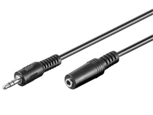 [H25936] Hovedtelefonkabel - 3,5mm st.JACK han/hun, Uskærmet (5m)