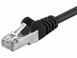 [H11541] FTP netværkskabel - Skærmet CAT5e, 2xRJ45, Sort (0,5m)