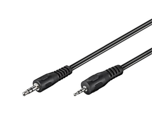 [H30020] Audiokabel - 2,5mm st. JACK han til 3,5mm st. JACK han (2m)