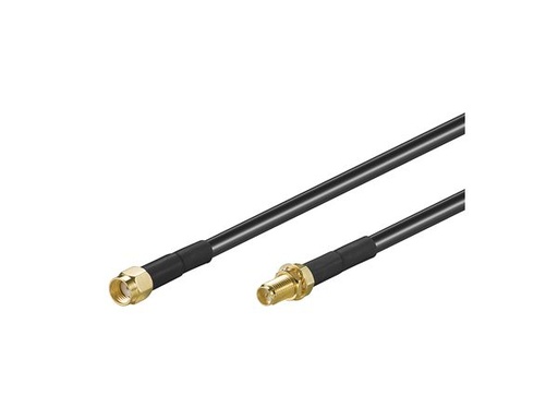 [H25507] Wi-Fi forlængerkabel, RP-SMA han til RP-SMA hun, RG58 (1m)
