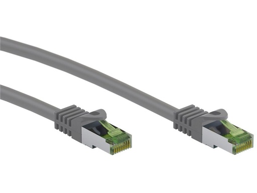 [H62290] CAT8.1 netværkskabel - S/FTP (PiMF) LSZH, CU, Grå (0,5m)