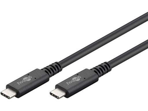 [H63315] USB 4.0 PD kabel - 2 x USB-C han, 240W 5A, Sort (1,2m)