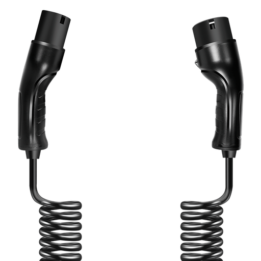 [H63205] Spiral ladekabel til elbil - 11kW, 16A, 3-faset, type 2 (5m)