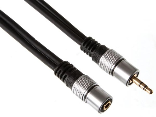 [H38690] Audioforlængerkabel - 3,5mm stereo JACK han/hun (2,5m)