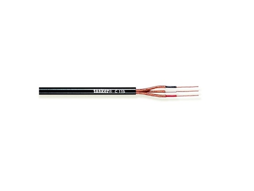 [H58267] Audiokabel - 3x0,14mm², Ø5,0mm Sort (metervare)