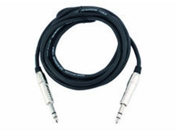 [H25841] Prof. audiokabel - 2 x 6,35mm stereo JACK han, Sort (3m)