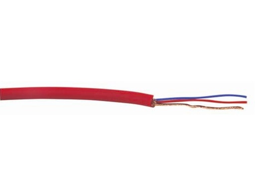 [H11638] Mikrofonledning - 2 x 0,22mm² CU, Ø5,5mm Rød (metervare)