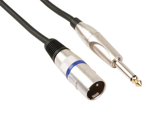 [H11438] XLR kabel - XLR han til 6,35mm mono JACK han (6m)
