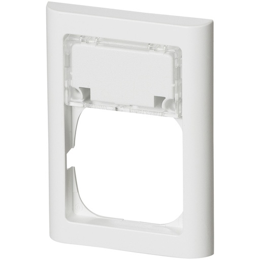 [1017039474] LK Fuga ramme Softline 63 1½m m. tekstfelt - hvid