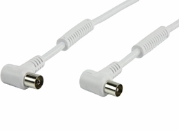 [H30627] Antennekabel - 90° COAX han/hun, RG59 støjfiltre (1,5m)