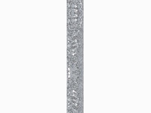 [H32487] Stofledning - 2x0,75mm², SØLV metalic (metervare)