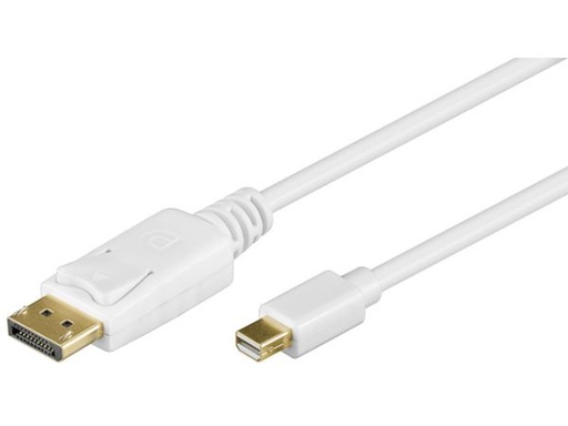 [H33180] Mini DisplayPort til DisplayPort adapterkabel 1.2, Hvid (2m)
