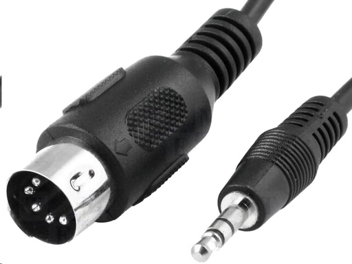 [H39123] DIN kabel - 5P DIN han til 3,5mm St. JACK han (3-5-2) (1,2m)