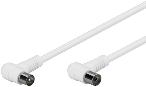 [H39155] Antennekabel - 90° COAX han/hun, dobbelt skærmet (5m)