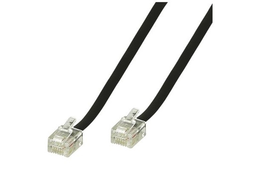 [H14688] Telefonledning - 2 x RJ11(6P4C) han, Sort (6m)