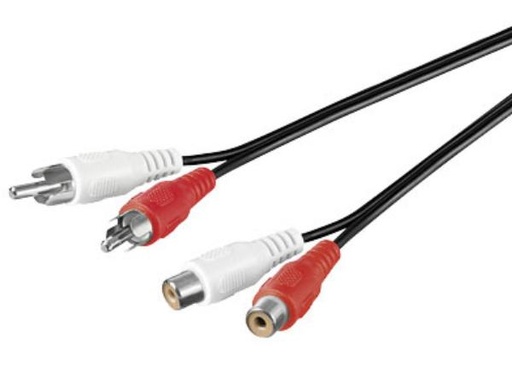[H11125] Phonokabel - 2 x RCA han til 2 x RCA hun (2,5m)