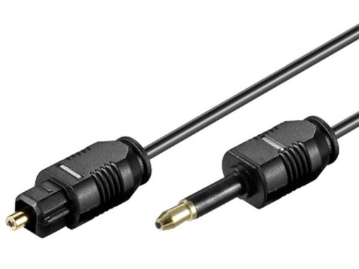 [H11324] Optisk kabel - TOSLINK han til 3,5mm ministik han (1m)