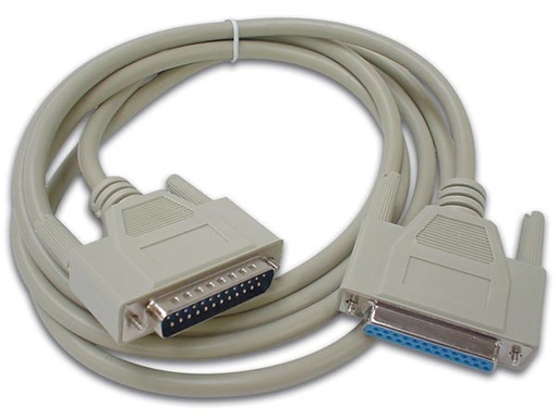 [H11465] Parallel kabel - SUBD25 han til SUBD25 hun (1,8m)