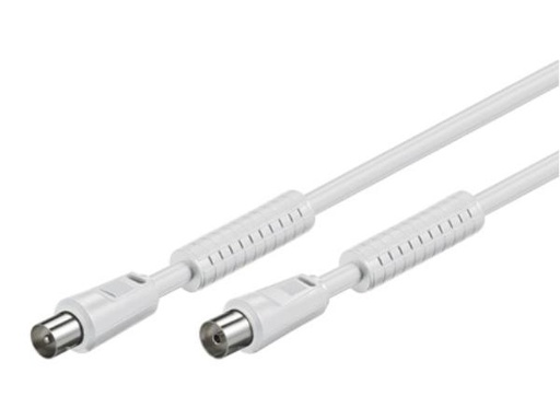 [H25034] Antennekabel - COAX han til COAX hun, RG59 støjfiltre (10m)