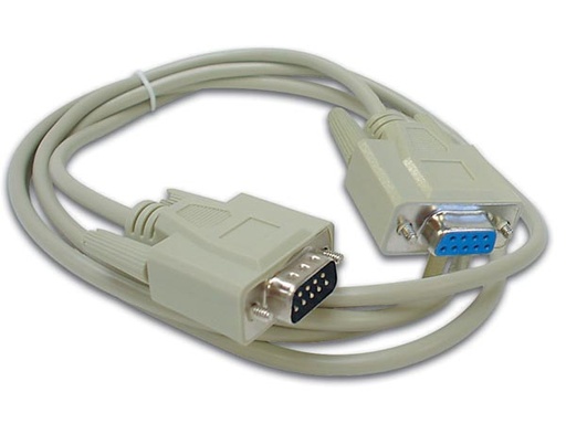 [H23869] Seriel kabel - SUBD9 han til SUBD9 hun, Beige (5m)
