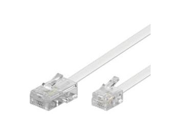 [H24426] ISDN telefonledning - RJ11(6P4C) til RJ45(8P4C), Hvid (3m)