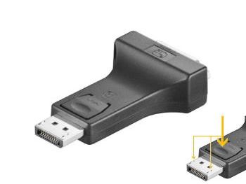[H29969] DisplayPort adapter - DP han til DVI-D(24+1) hun