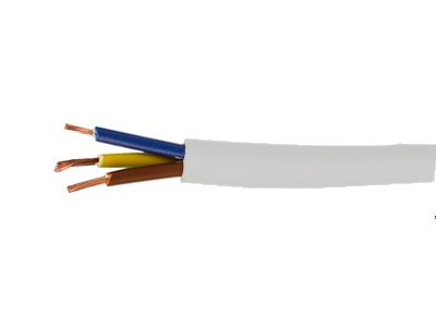 [H28375] Plastkappeledning - 3x0,75mm² PKLJ rund, GRÅ (metervare)
