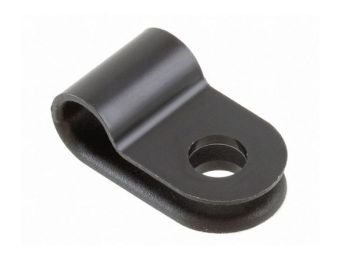 [H27147] P-kabelbøjle - Sort plast for Ø3,5mm kabel (1 stk.)