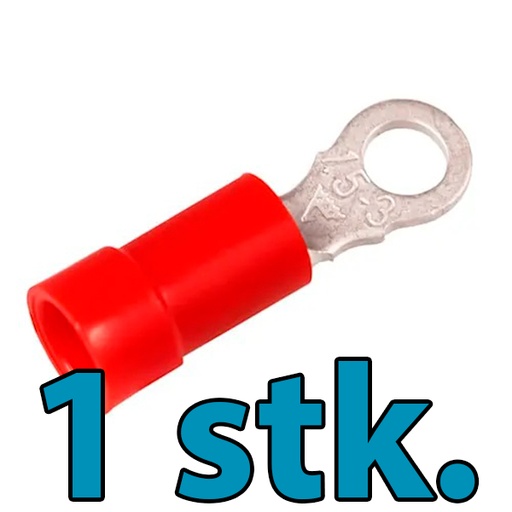 [2921106159] Isoleret Ringkabelsko 0,5-1,5 mm² rød M6 - 1 stk.