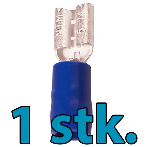[2921107501] Isoleret spademuffe 1,5-2,5 mm² blå 6,3x0,8 - 1 stk.