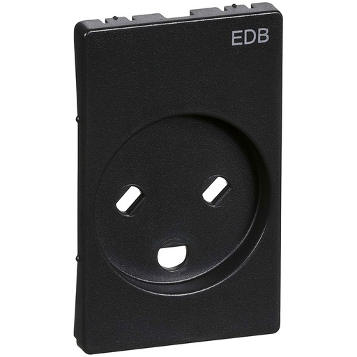 [1017039610] Fuga afdækning for EDB stikkontakt 1½m koksgrå