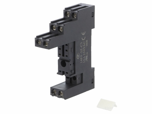 [H24700] DIN-skinne sokkel til 8-ben 5mm relæ - 10A / 250Vac