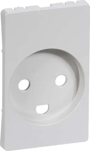 [1017039717] Fuga Afdækning for stikkontakt 1½ modul lysegrå