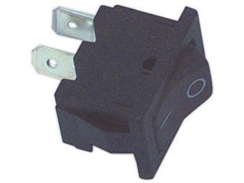 [H22468] Vippekontakt - 1P OFF-ON, 10A-250V, Sort (19,4x13mm hul)