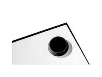 [H17085] Gummifod, selvklæbende - Ø12,6x3,5mm, Sort (1 stk.)