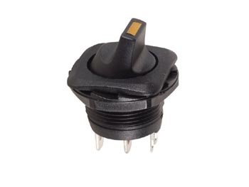 [H12666] Vippekontakt - 1P OFF-ON, 6A-250V, Orange LED (Ø20mm hul)