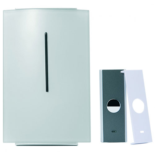 [32331] Dørklokke 1500 trådløs premium flashlys hvid